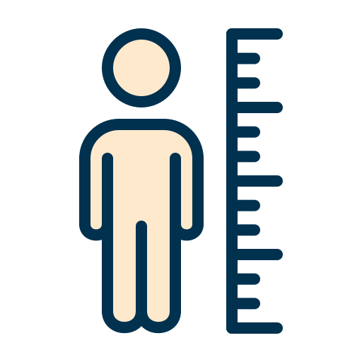 Height Generic Outline Color icon