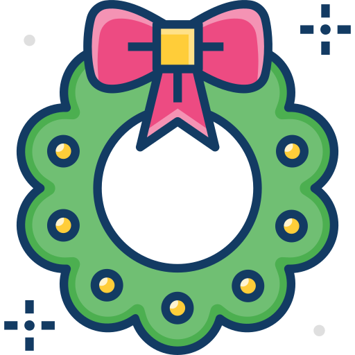 Christmas wreath SBTS2018 Lineal Color icon