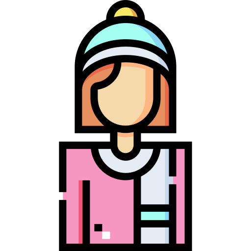 女性 Detailed Straight Lineal color icon