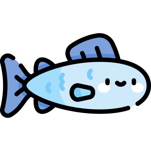 魚 Kawaii Lineal color icon