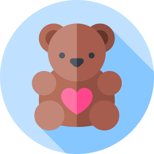 плюшевый медведь Flat Circular Flat иконка