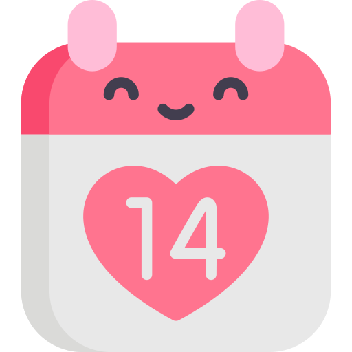 día de san valentín Kawaii Flat icono