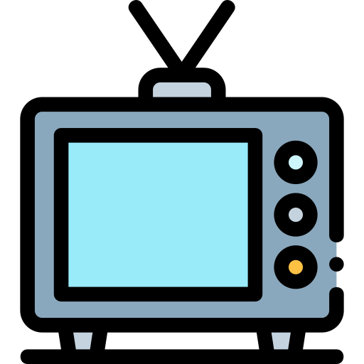 Tv Detailed Rounded Lineal color icon