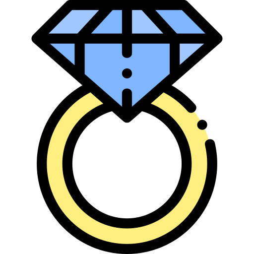 diamentowy pierścionek Detailed Rounded Lineal color ikona