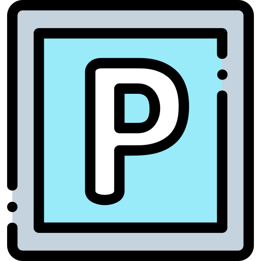 estacionamiento Detailed Rounded Lineal color icono