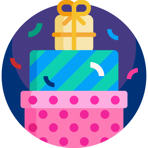Gift box Detailed Flat Circular Flat icon