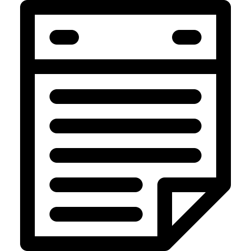 kladblok Basic Rounded Lineal icoon