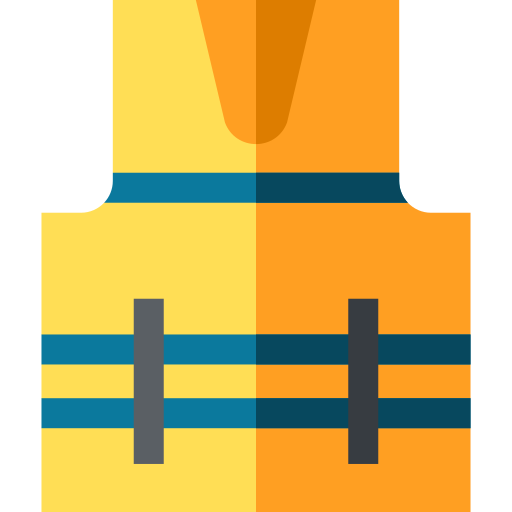 chaleco salvavidas Basic Straight Flat icono