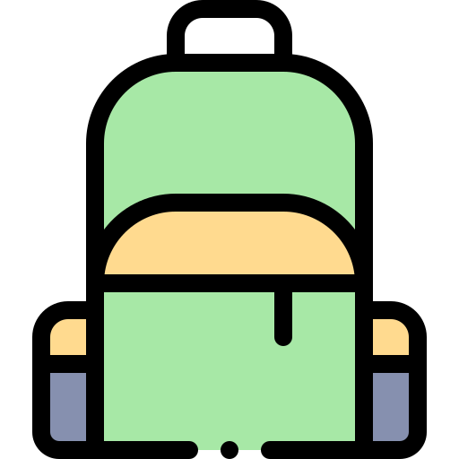 rucksack Detailed Rounded Lineal color icon