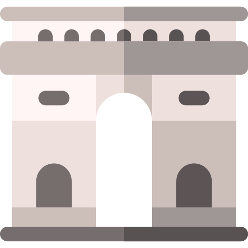 arco del triunfo Basic Rounded Flat icono