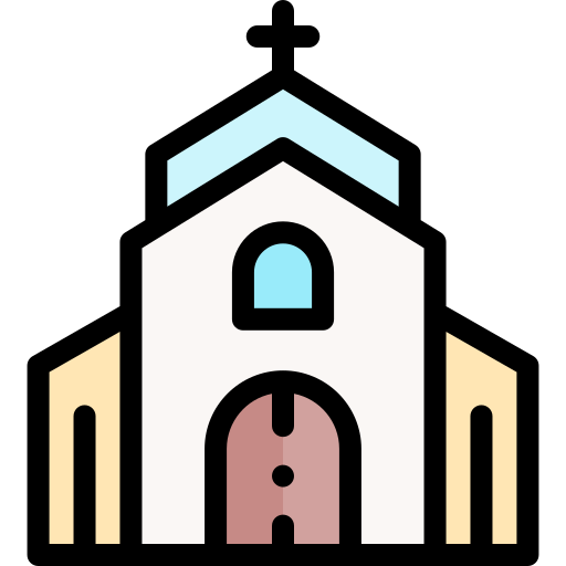 iglesia Detailed Rounded Lineal color icono
