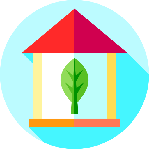 casa ecológica Flat Circular Flat icono