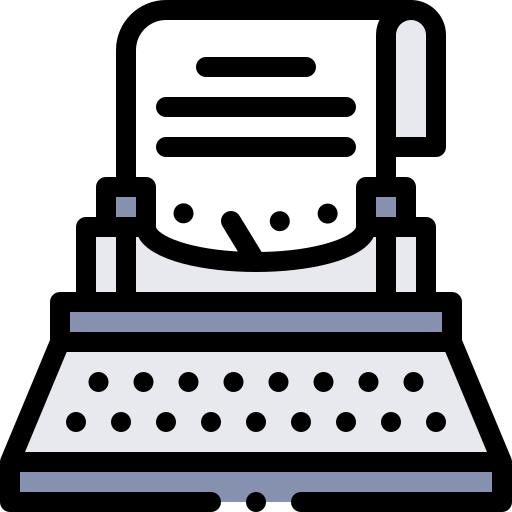 máquina de escribir Detailed Rounded Lineal color icono