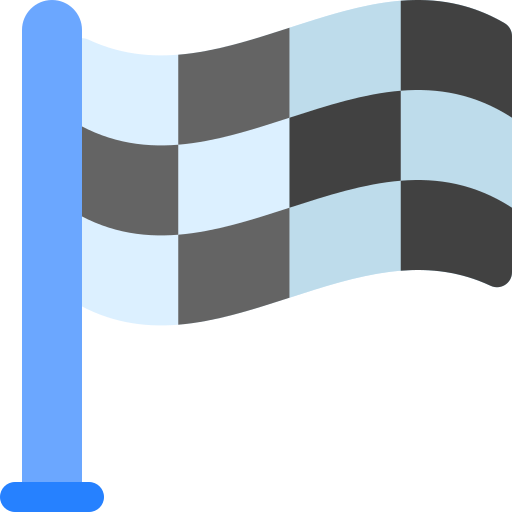 bandeira quadriculada Basic Rounded Flat Ícone