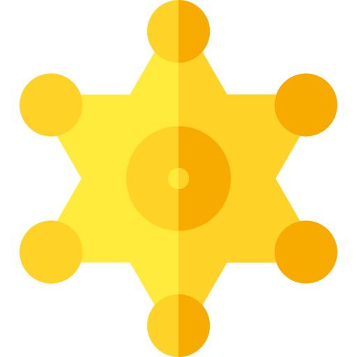insignia del sheriff Basic Rounded Flat icono