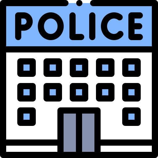 경찰 Detailed Rounded Lineal color icon