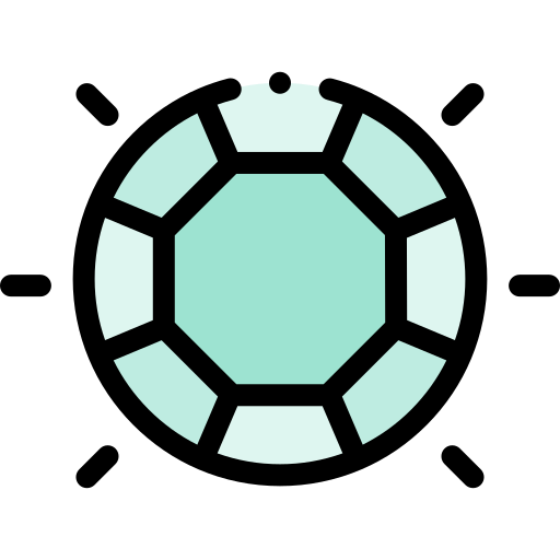 보석 Detailed Rounded Lineal color icon