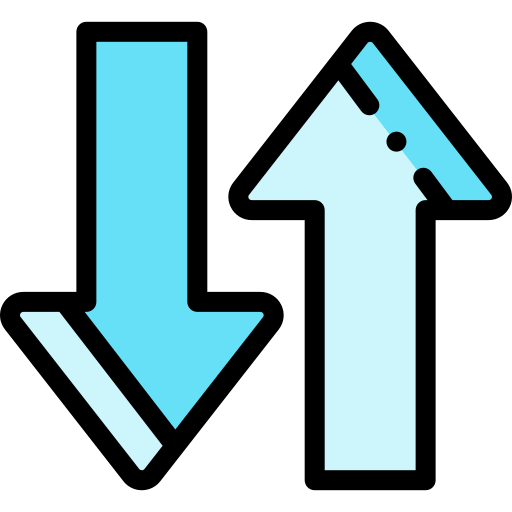 Arrows Detailed Rounded Lineal color icon
