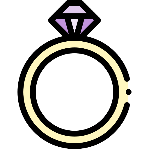 Diamond ring Detailed Rounded Lineal color icon