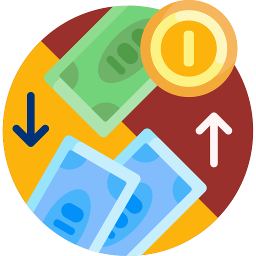 Money exchange Detailed Flat Circular Flat icon
