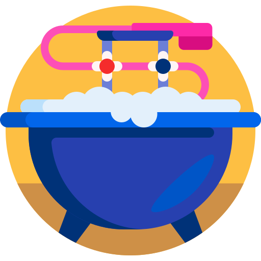 baño Detailed Flat Circular Flat icono