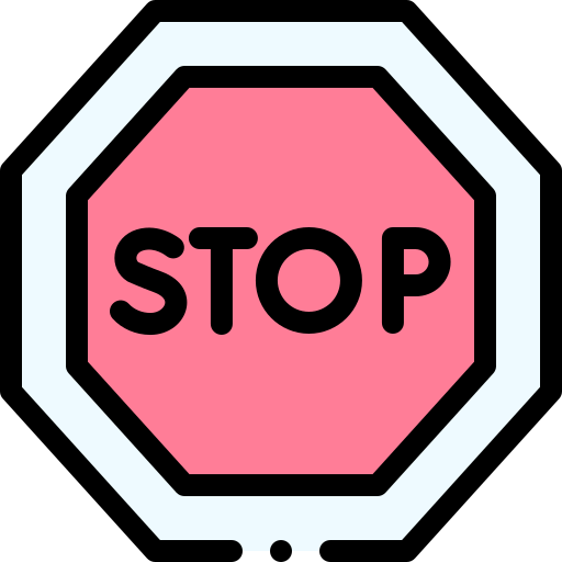 stoppschild Detailed Rounded Lineal color icon