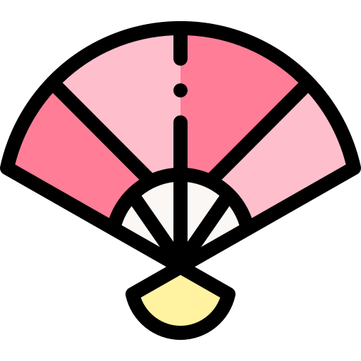 Paper fan Detailed Rounded Lineal color icon