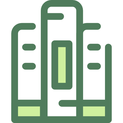 Library Monochrome Green icon