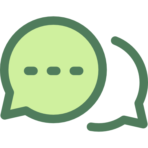 チャット Monochrome Green icon