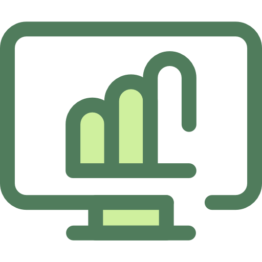 Analytics Monochrome Green icon
