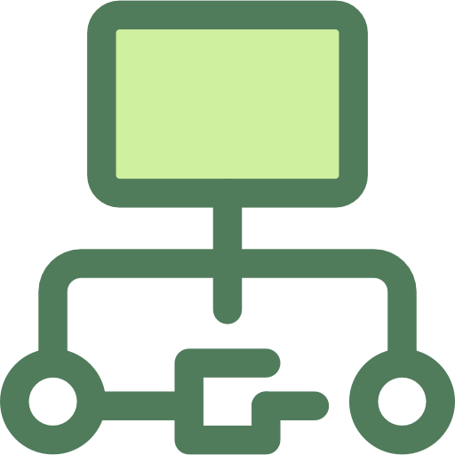 Hierarchical structure Monochrome Green icon