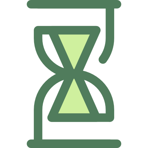 Hourglass Monochrome Green icon