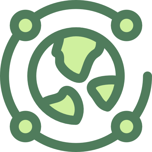 vernetzung Monochrome Green icon