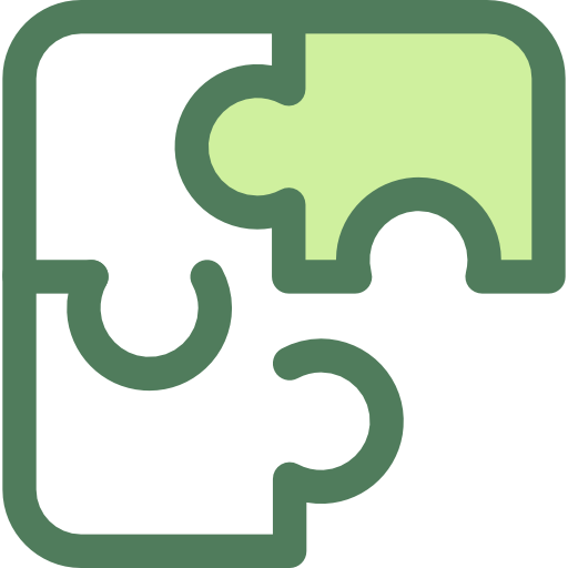 Puzzle Monochrome Green icon