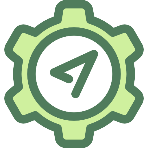 kompass Monochrome Green icon