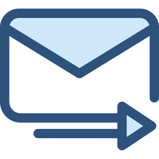 Envelope Monochrome Blue icon