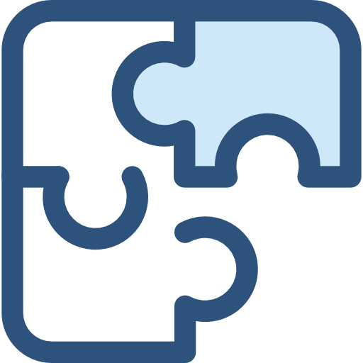 Puzzle Monochrome Blue icon