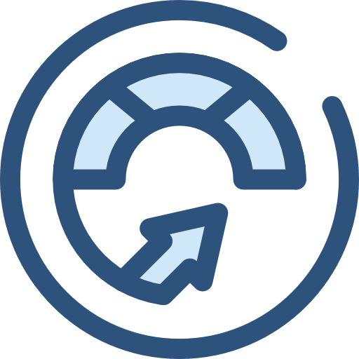 Speedometer Monochrome Blue icon