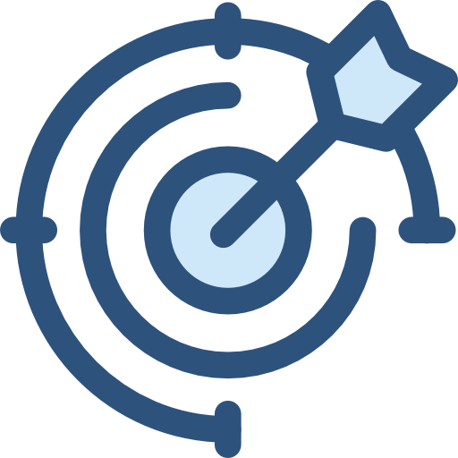 Target Monochrome Blue icon