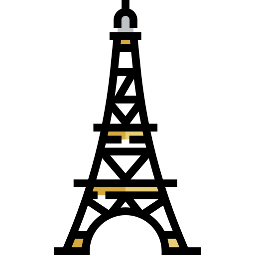 에펠 탑 Detailed Straight Lineal color icon