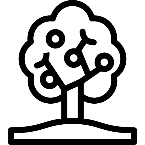 과일 나무 Detailed Rounded Lineal icon