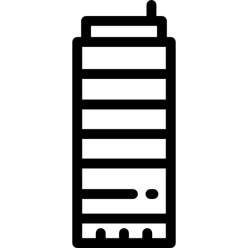 Skyscraper Detailed Rounded Lineal icon