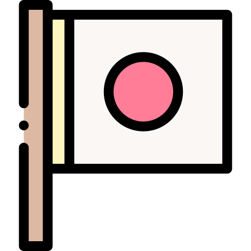 깃발 Detailed Rounded Lineal color icon