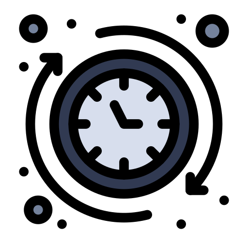 Clock Flatart Icons Lineal Color icon