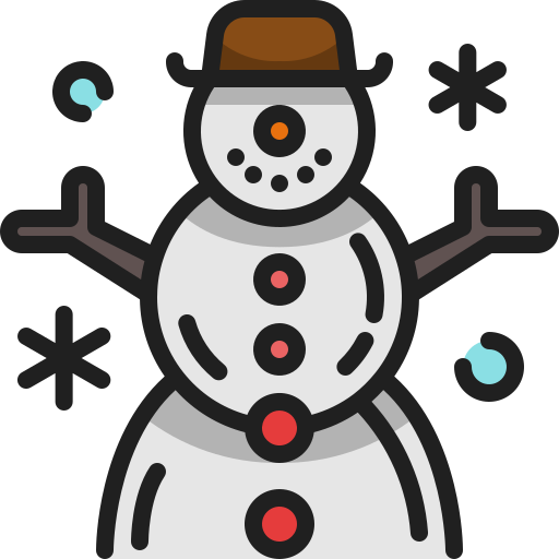 monigote de nieve Generic Outline Color icono