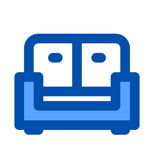 Couch Generic Blue icon