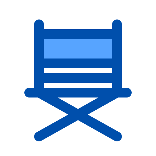 Director chair Generic Blue icon