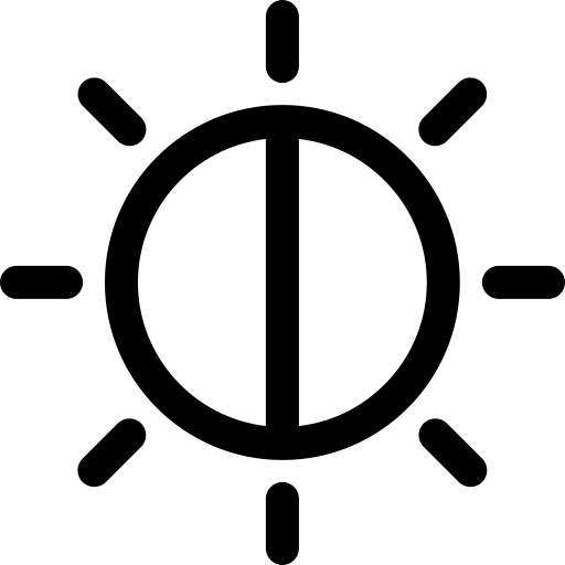 helderheid Basic Rounded Lineal icoon