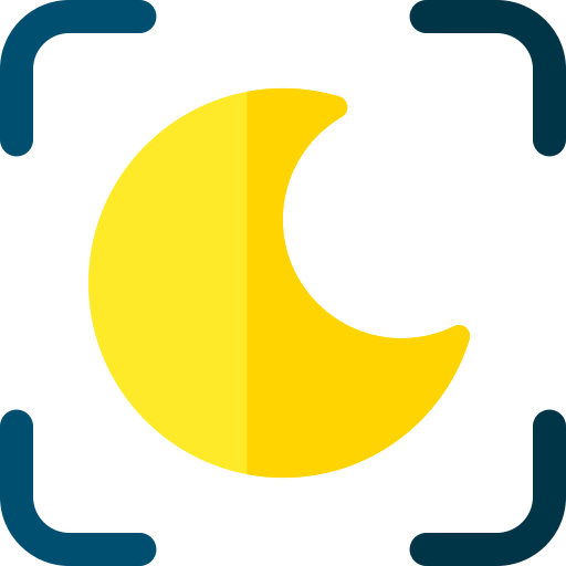 modo nocturno Basic Rounded Flat icono