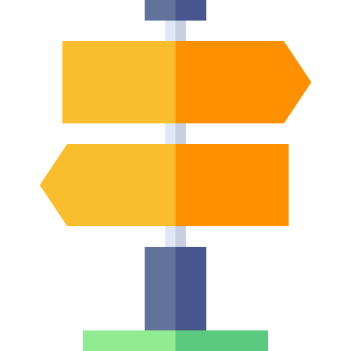 il processo decisionale Basic Straight Flat icona